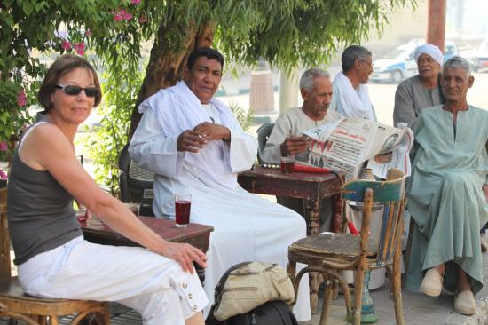 Café en bord du Nil de la rive Ouest de Louxor.