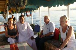 Sur un motorboat du Nil.