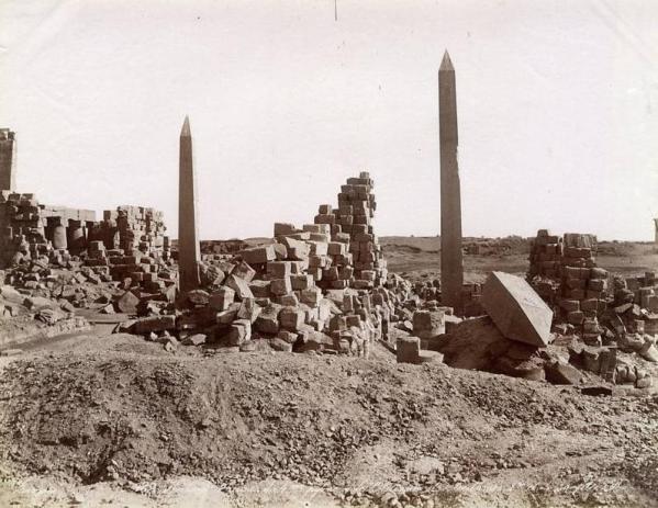 Egypt par georges et constantin zangaki circa 1885 karnak obelisques