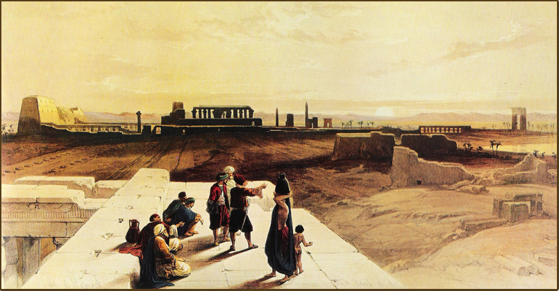 Karnak peint par Roberts en 1839